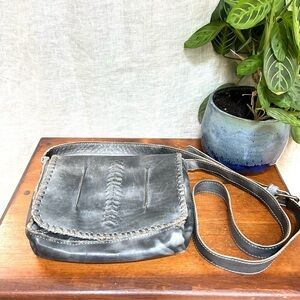 Bed Stu Frankie grey Distressed Crossbody Bag